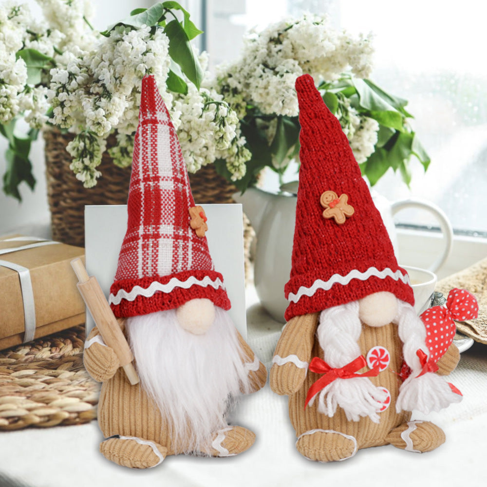 Christmas Decoration Supplies Faceless Elderly Ornaments