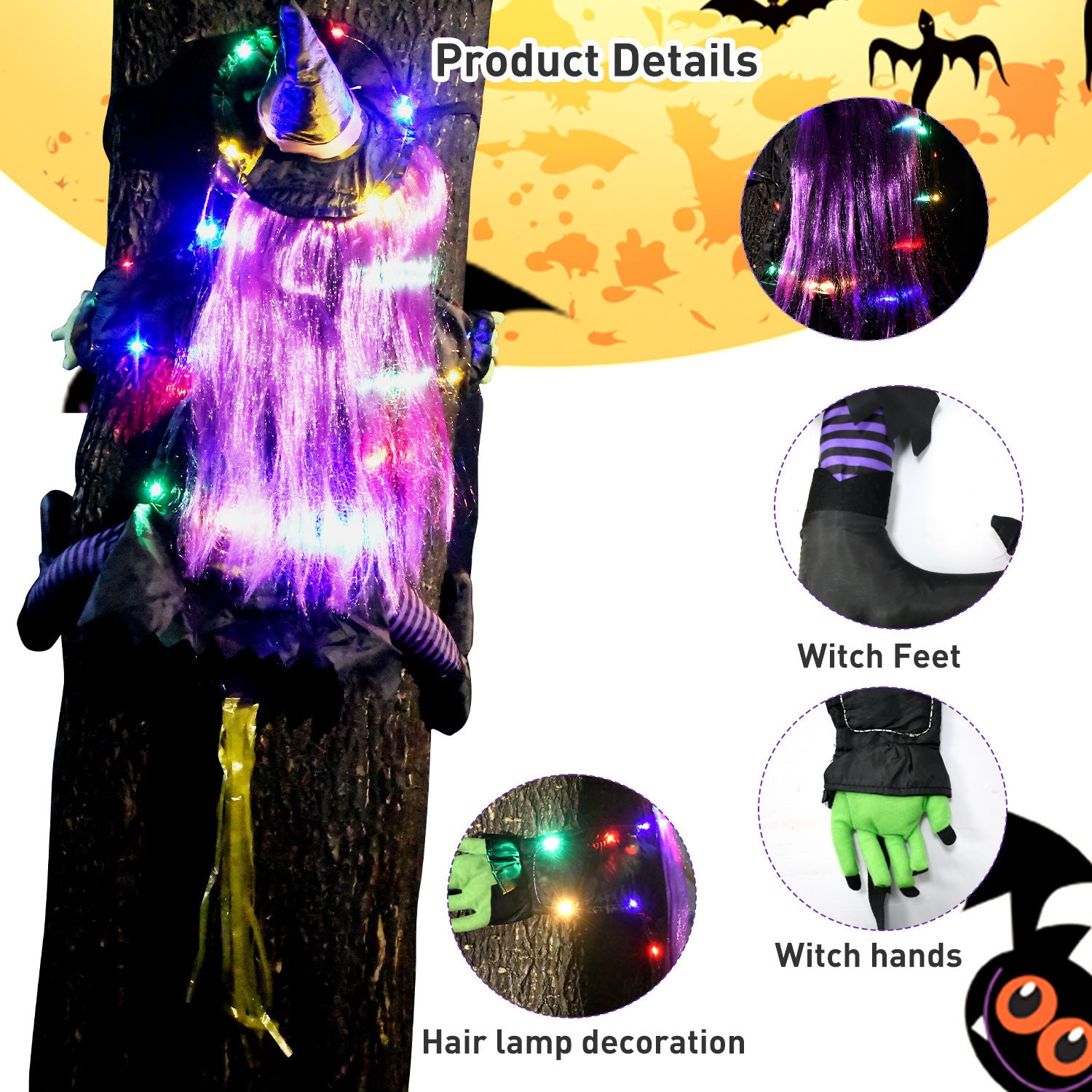 Halloween Decoration Climbing Trees Witch Party Hangings Arrangement Props, Halloween decorations items, Halloween costumes, Halloween masks, Halloween props, Halloween animatronics, Halloween inflatables, Halloween lights, Halloween fog machines, Halloween spider webs, Halloween lanterns, Halloween banners, Halloween streamers, Halloween tableware, Halloween centerpieces, Halloween party favors, Halloween yard stakes, Halloween tombstones, Halloween candles, Halloween wreaths, Halloween garlands
