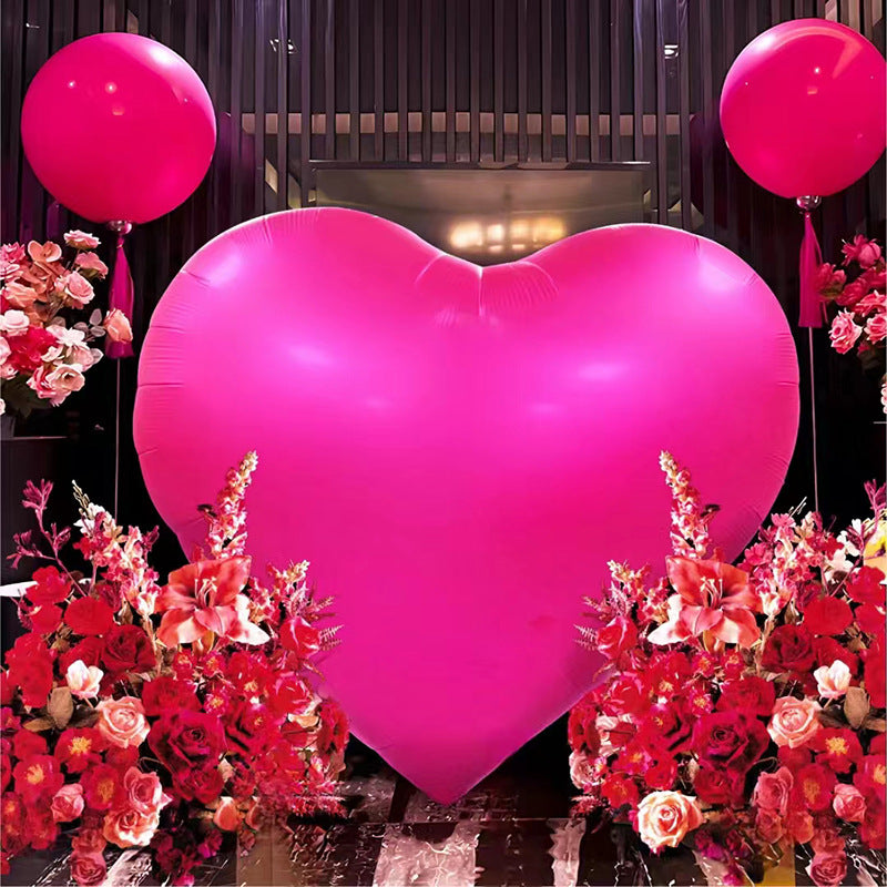 Love Net Red Balloon Wedding Scene Layout Atmosphere Balloon City Landmark Heart-shaped Balloon, Valentine's Day decor, Romantic home accents, Heart-themed decorations, Cupid-inspired ornaments, Love-themed party supplies, Red and pink decor, Valentine's Day table settings, Romantic ambiance accessories, Heart-shaped embellishments, Valentine's Day home embellishments
