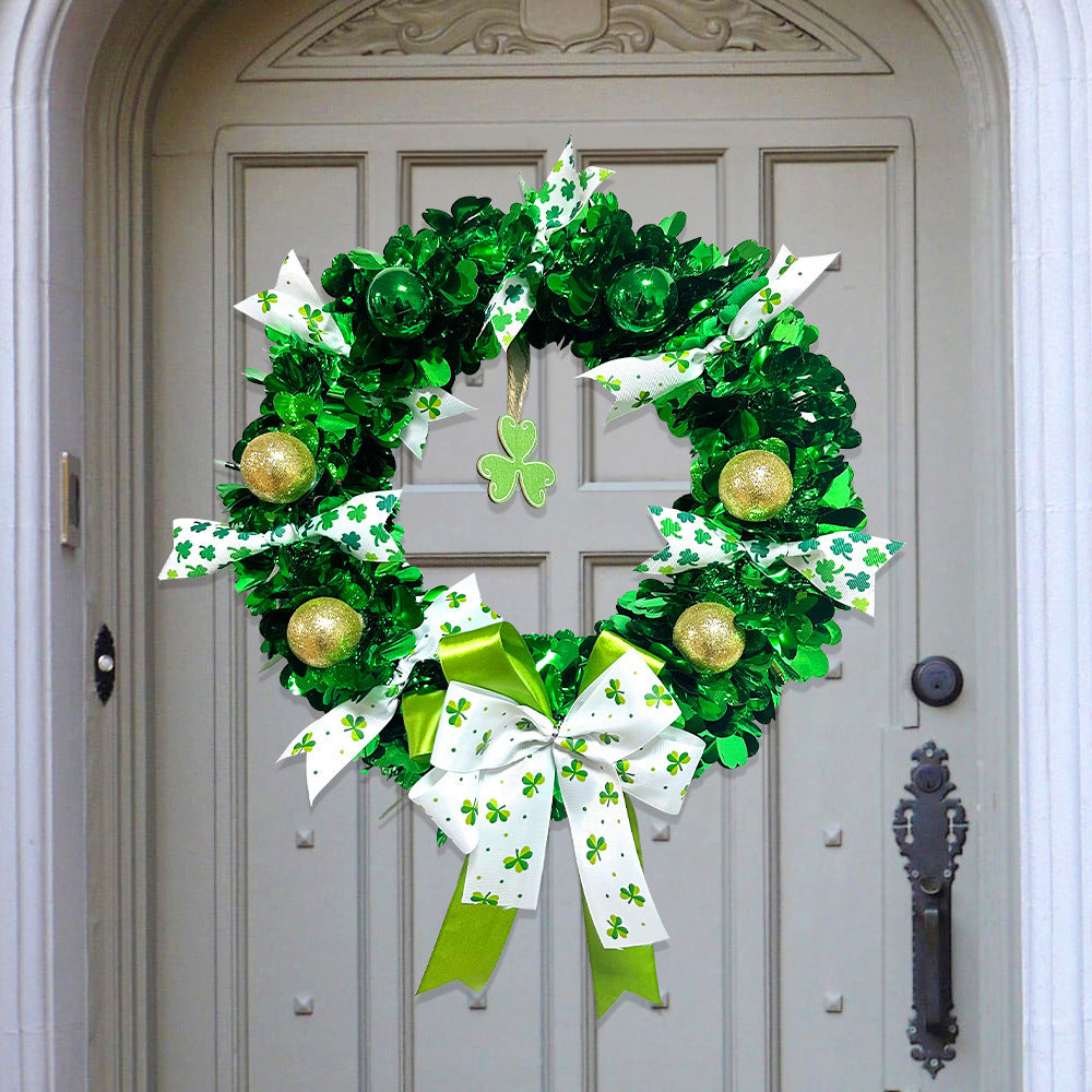 Irish Festival Bow Green Clover Garland St Patrick's Day Decorations, st patricks day decorations, st patricks day decor, st patrick's day decorations, st patrick day decorations, Irish Décor, irish ornaments, Decognomes, St. Patrick's Day Party Supplies, St. Patrick's Day Decorations: Shamrock, Irish & Leprechaun