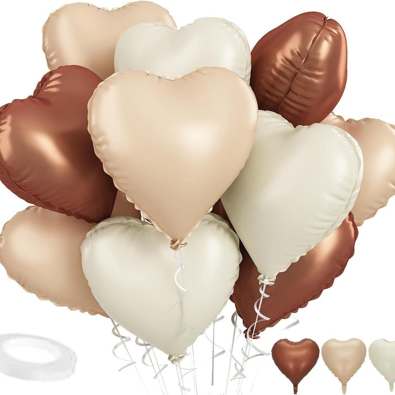 Cream Heart-shaped Balloon Valentine's Day, Valentine's Day decor, Romantic home accents, Heart-themed decorations, Cupid-inspired ornaments, Love-themed party supplies, Red and pink decor, Valentine's Day table settings, Romantic ambiance accessories, Heart-shaped embellishments, Valentine's Day home embellishments
