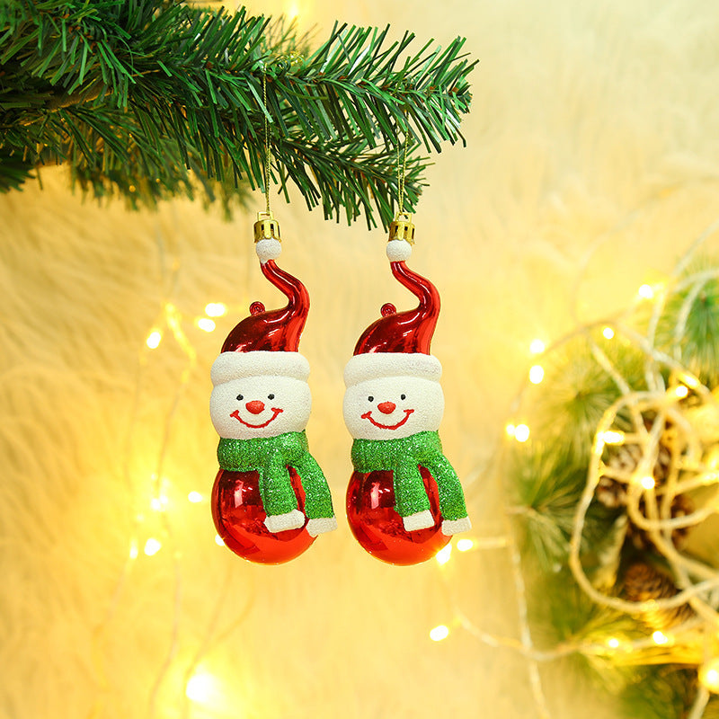 Christmas Decoration Plastic Christmas Stockings Crutch Pendant