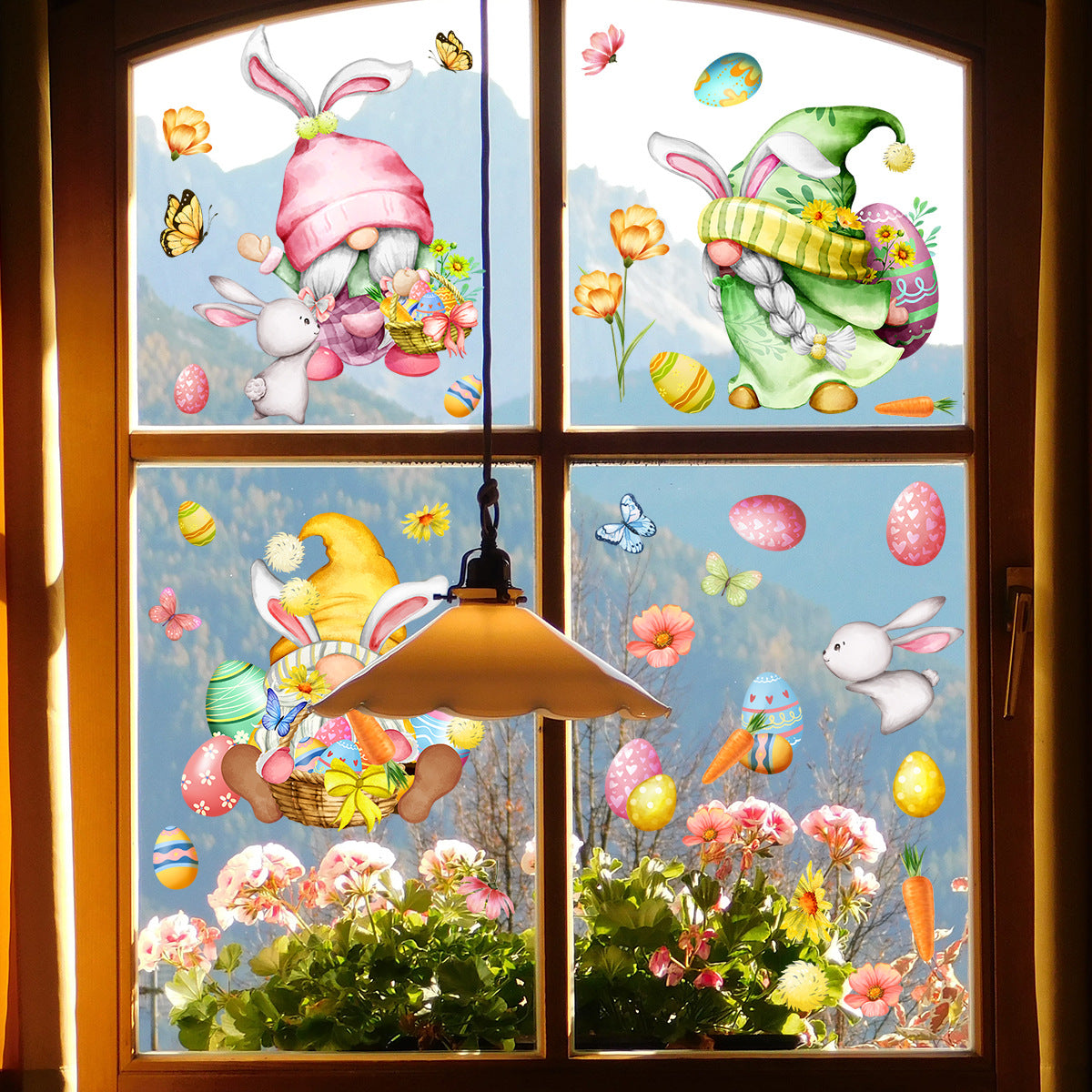 Easter Cartoon Double-sided Visual Static Sticker Glazing Plate Glass Home Decoration, Easter decorations, Easter eggs decorations, Easter bunny decorations, Easter wreaths, Easter garlands, Easter centerpieces, Easter table runners, Easter tablecloths, Easter baskets decorations, Easter grass decorations, Easter candy decorations, Easter lights, Easter inflatables, Easter door wreaths, Easter tree decorations, Easter wall art, Easter stickers