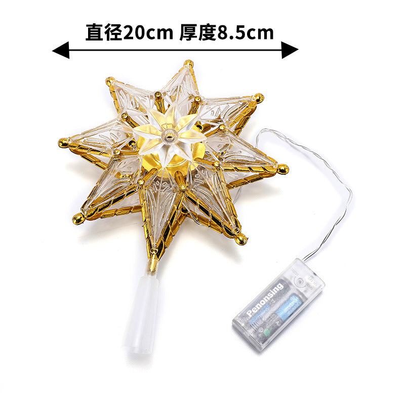 LED Christmas Decorative Lights Octagonal Star Treetop Lamp