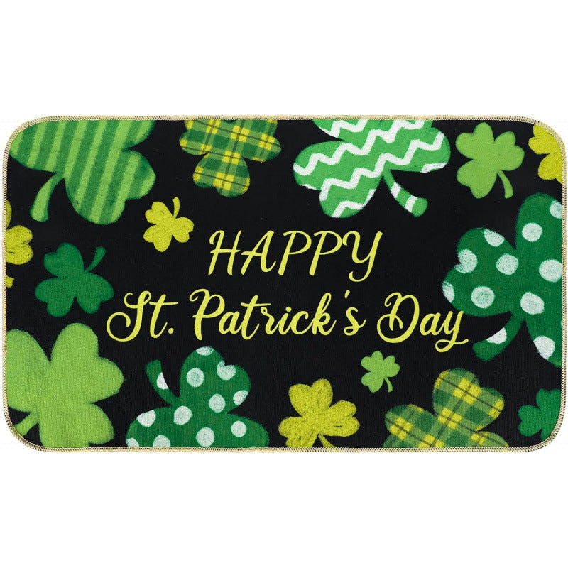 St Patrick's Day Door Entrance Decoration Non-slip Easy-care Foot Mat, st patricks day decorations, st patricks day decor, st patrick's day decorations, st patrick day decorations, Irish Décor, irish ornaments, Decognomes, St. Patrick's Day Party Supplies, St. Patrick's Day Decorations: Shamrock, Irish & Leprechaun