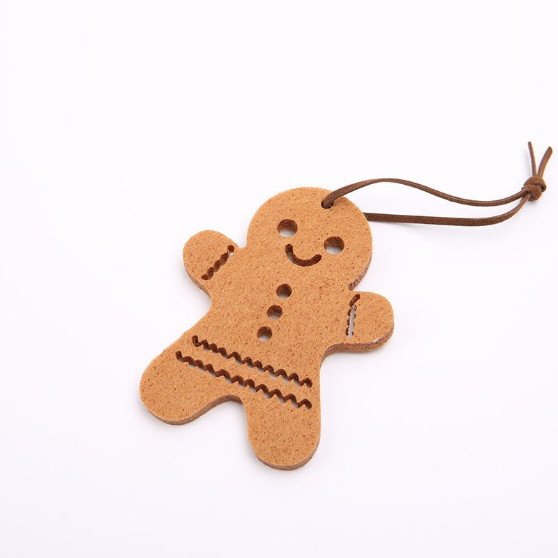 Christmas Gingerbread Man Felt Pendant