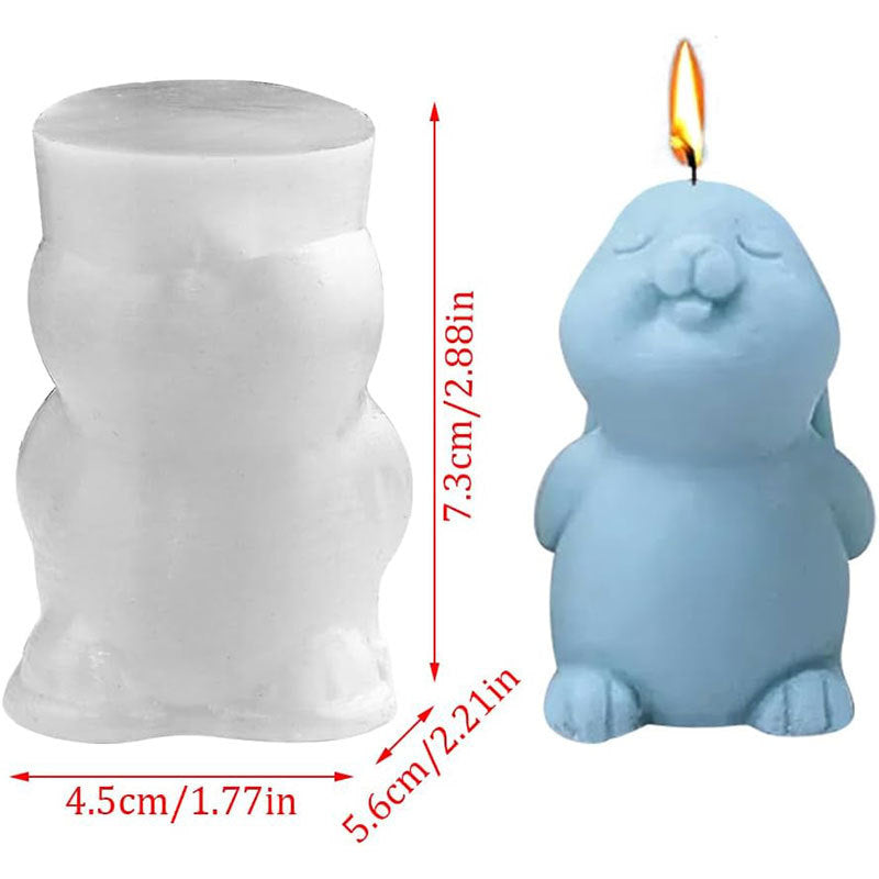 Easter Diy Homemade Bunny Aromatherapy Candle Mould, Silicone candle molds, Christmas tree candle molds, Halloween pumpkin candle molds, Easter egg candle molds, Animal candle molds, Sea creature candle molds, Fruit candle molds, Geometric candle molds, Abstract candle molds, DIY candle making molds,