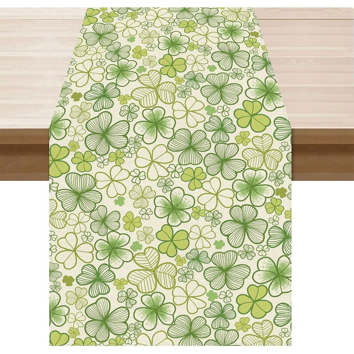 St Patrick Table Runner Lucky Four-Leaf Clover Printed Tablecloth, st patricks day decorations, st patricks day decor, st patrick's day decorations, st patrick day decorations, Irish Décor, irish ornaments, Decognomes, St. Patrick's Day Party Supplies, St. Patrick's Day Decorations: Shamrock, Irish & Leprechaun