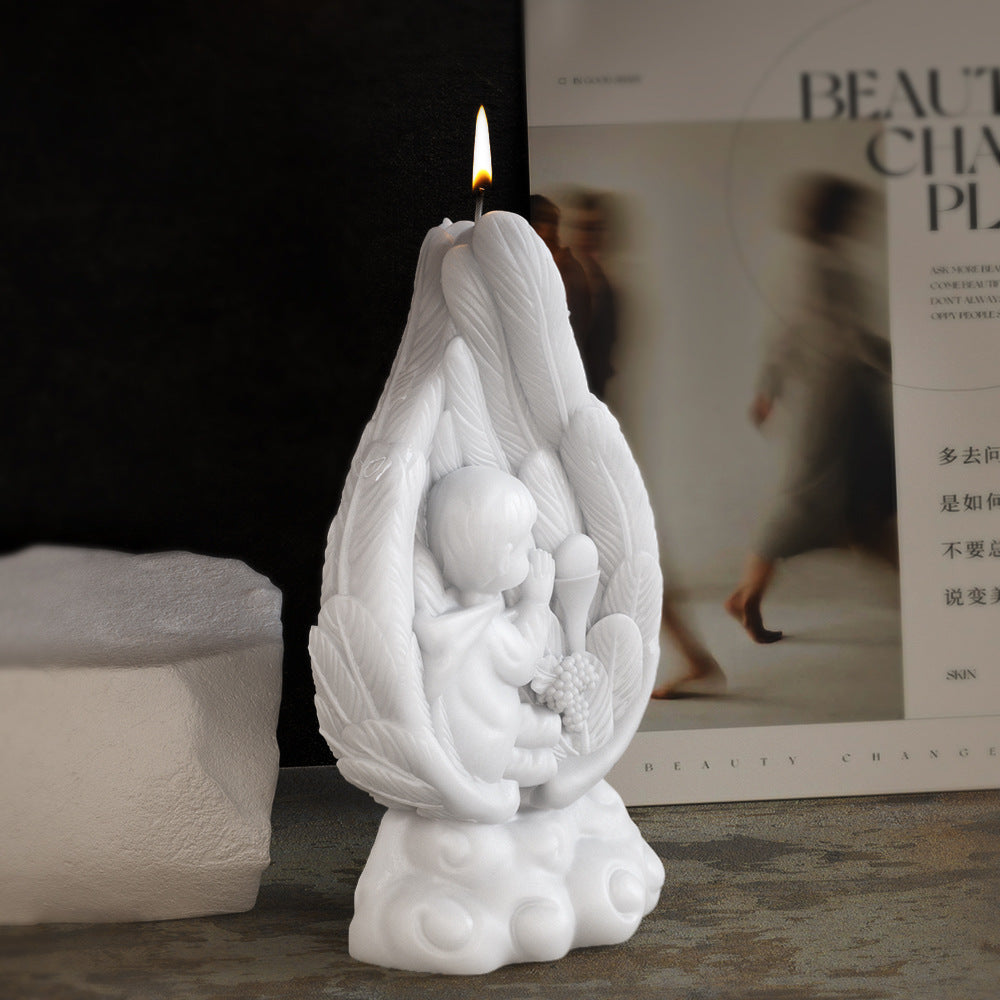 Angel Wings Candle Mould Prayer Jesus Wings Aroma Candle Silicone Mold