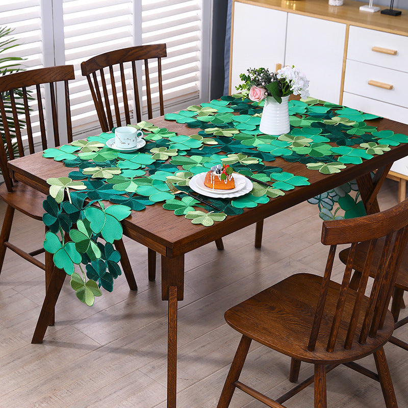 Embroidered Hollow Clover Irish National Flower Tablecloth, table runner  st patricks day decorations, st patricks day decor, st patrick's day decorations, st patrick day decorations, Irish Décor, irish ornaments, Decognomes, St. Patrick's Day Party Supplies, St. Patrick's Day Decorations: Shamrock, Irish & Leprechaun