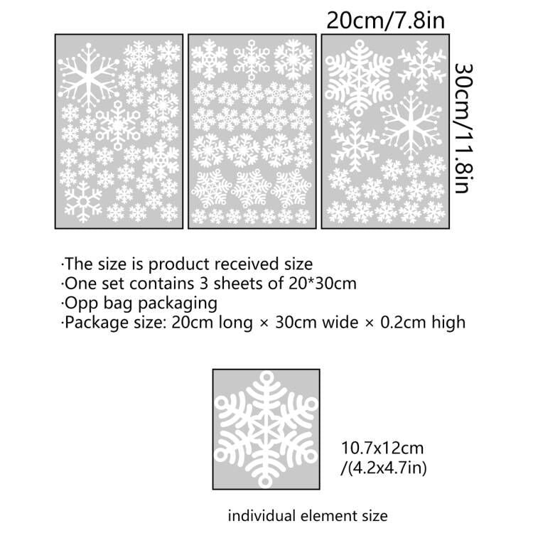 Christmas Vinyl Carved Snowflake Wall Sticker