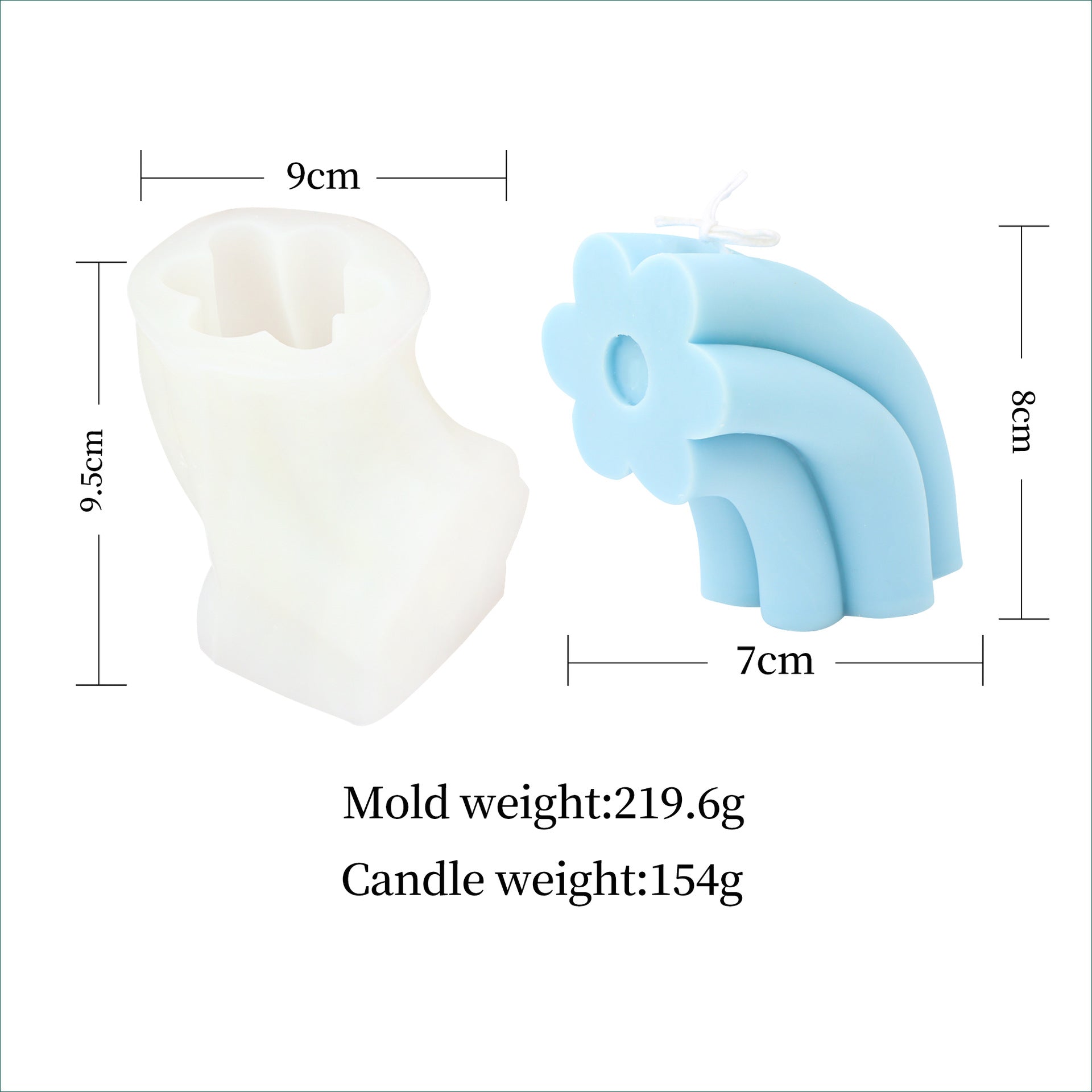 Arch Bridge Flower Candle Mould