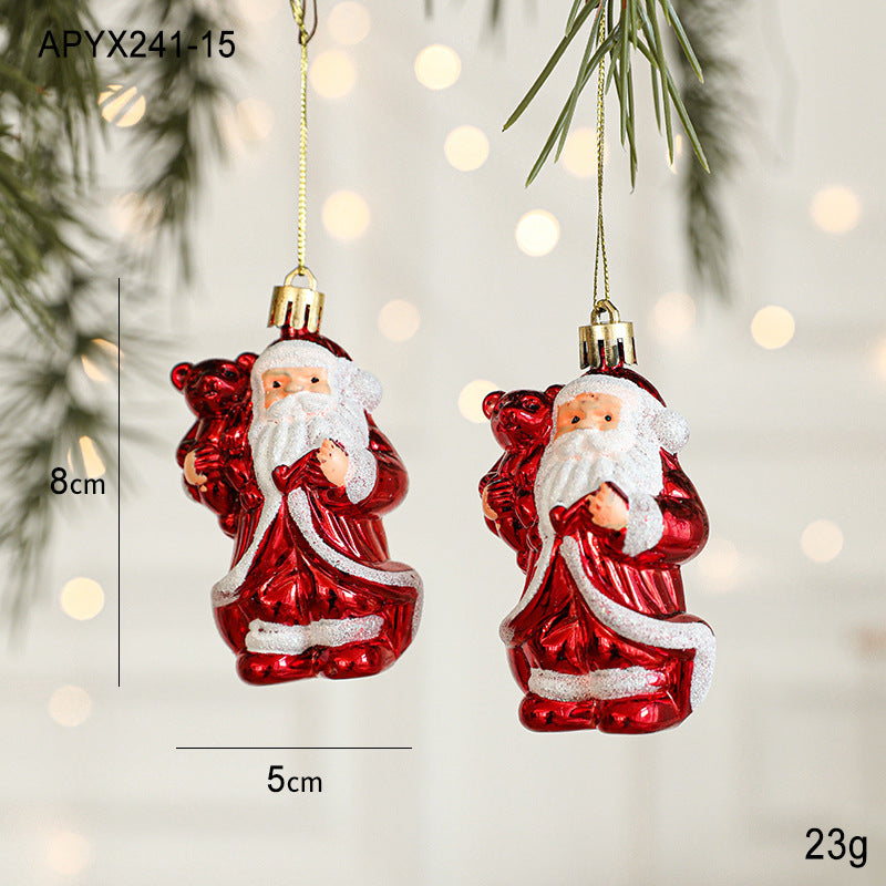 Christmas New Decorations Santa Claus Donut Camera Owl Red Shaped Decorative Small Pendant