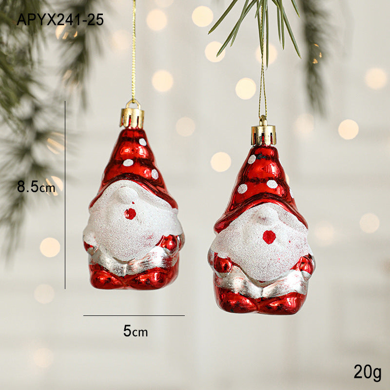 Christmas New Decorations Santa Claus Donut Camera Owl Red Shaped Decorative Small Pendant