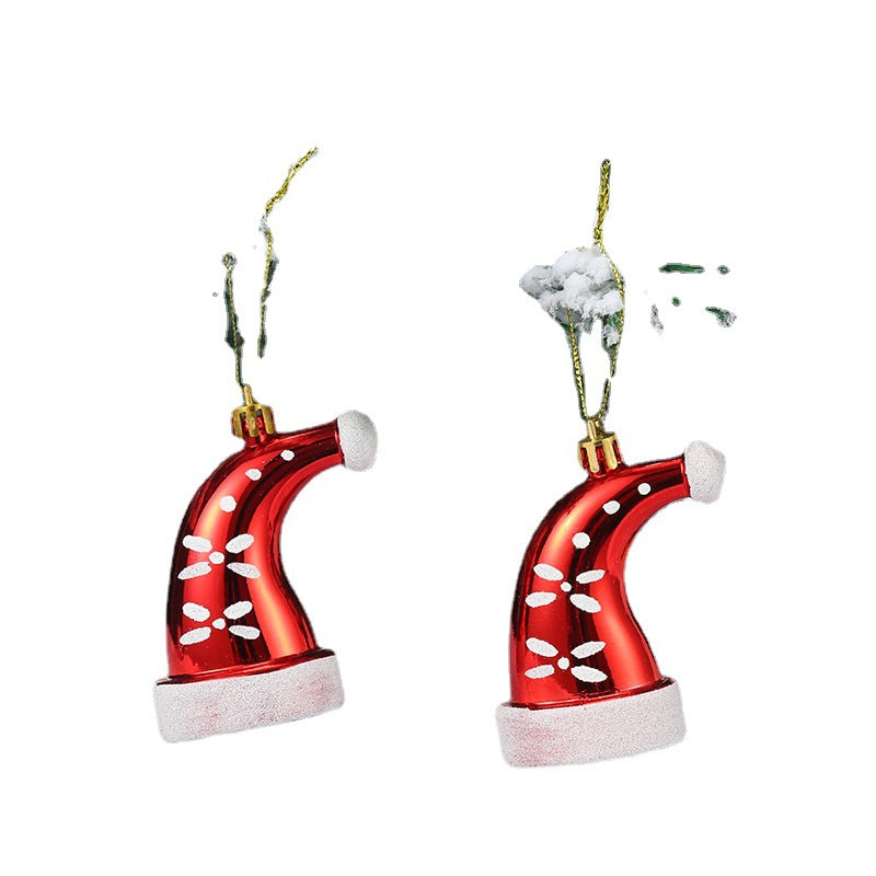 Christmas Decoration Plastic Christmas Stockings Crutch Pendant