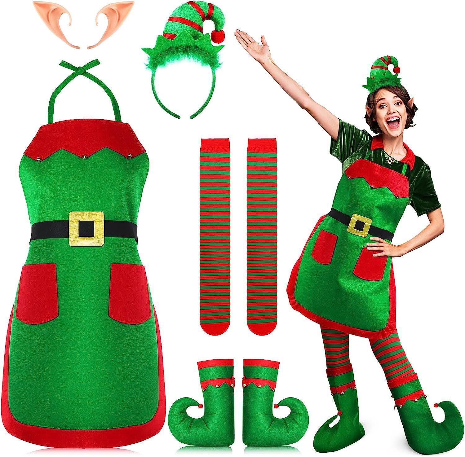 Christmas Cos Clothing Supplies Party, christmas clothing, christmas kitchen dress, Christmas kitchen apron