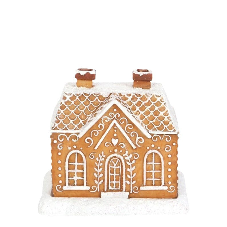 Christmas Snow Top Resin Ginger Cake Cottage Incense Burner