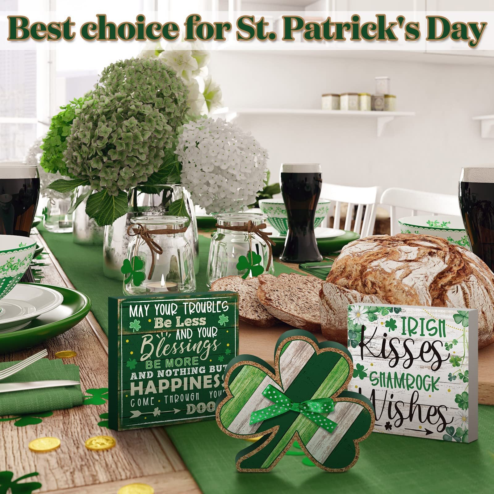 3 Pieces Of Essential Decoration For St Partrie Festival, st patricks day decorations, st patricks day decor, st patrick's day decorations, st patrick day decorations, Irish Décor, irish ornaments, Decognomes, St. Patrick's Day Party Supplies, St. Patrick's Day Decorations: Shamrock, Irish & Leprechaun