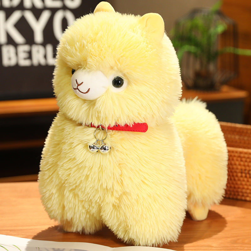 Bell Alpaca Doll Plush Toys Cute Lamb Ragdoll