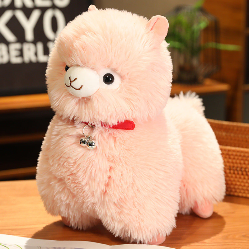 Bell Alpaca Doll Plush Toys Cute Lamb Ragdoll