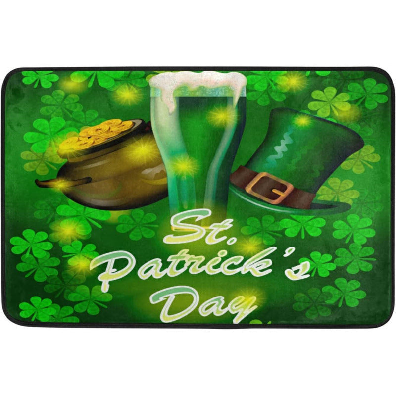 St Patrick's Day Door Entrance Decoration Non-slip Easy-care Foot Mat, st patricks day decorations, st patricks day decor, st patrick's day decorations, st patrick day decorations, Irish Décor, irish ornaments, Decognomes, St. Patrick's Day Party Supplies, St. Patrick's Day Decorations: Shamrock, Irish & Leprechaun