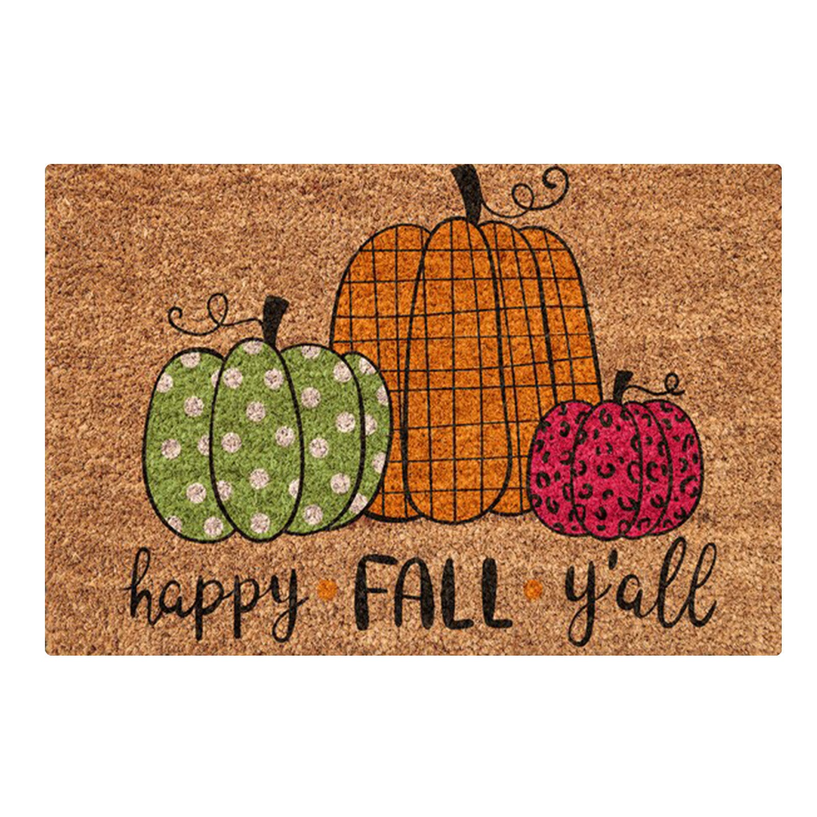 Home Fashion Personalized Pumpkin Door Mat