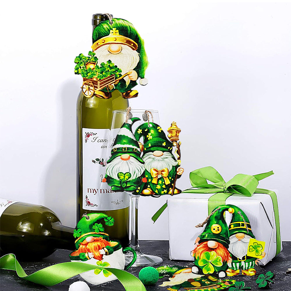 Holiday Theme Party Atmosphere Decoration Clover Crafts Pendant, St. Patrick's Day decorations, Shamrock decorations, Leprechaun decorations, Pot of gold decorations, St. Patrick's Day wreaths, St. Patrick's Day garlands, St. Patrick's Day centerpieces, St. Patrick's Day table runners, St. Patrick's Day tablecloths, St. Patrick's Day banners, St. Patrick's Day wall art, St. Patrick's Day window, St. Patrick's Day Decorations