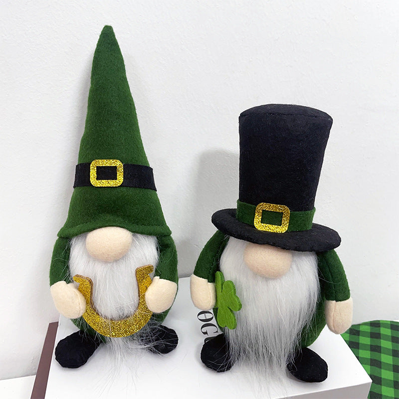 St Patrick's Day Green Hat Doll Decoration green leaf festival green pointed hat, green leaf festival black hat gnomes, St. Patrick's Day gnomes, Leprechaun gnomes, Shamrock gnomes, Green gnomes, Pot of gold gnomes, Lucky gnomes, Celtic gnomes, Irish gnomes, Rainbow gnomes, St. Patrick's Day decorations, Happy St. Patrick's Day gnomes, Clover gnomes, Beer gnomes,