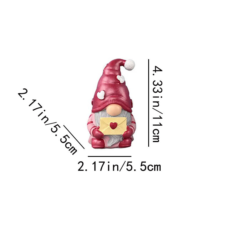 Plastic Valentine Gnomes Resin