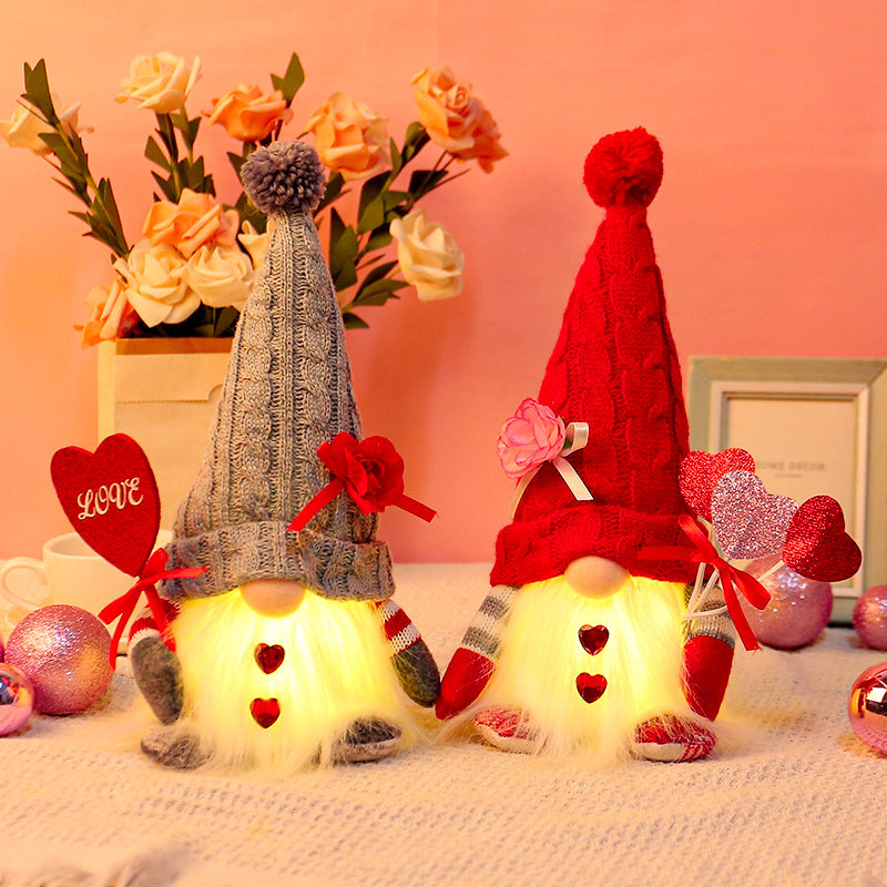 Luminous Knitted Hat Doll Window Decoration