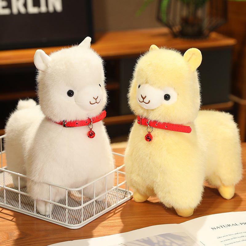 Bell Alpaca Doll Plush Toys Cute Lamb Ragdoll