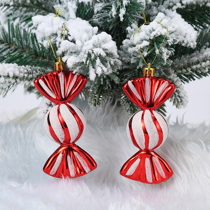 Christmas Decoration Plastic Christmas Stockings Crutch Pendant