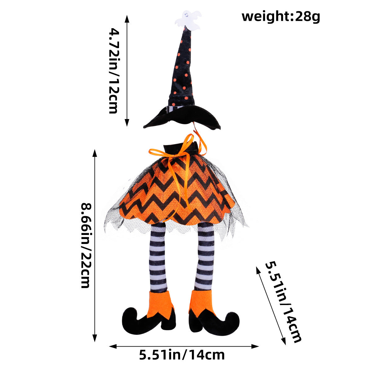 Halloween Witch Hat Long Legs Bottle Cover Ornaments