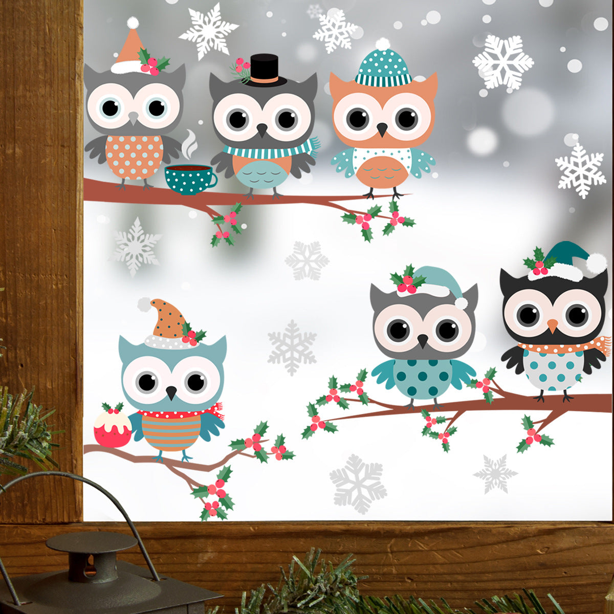 Tree Branch Bird Christmas Wall Sticker