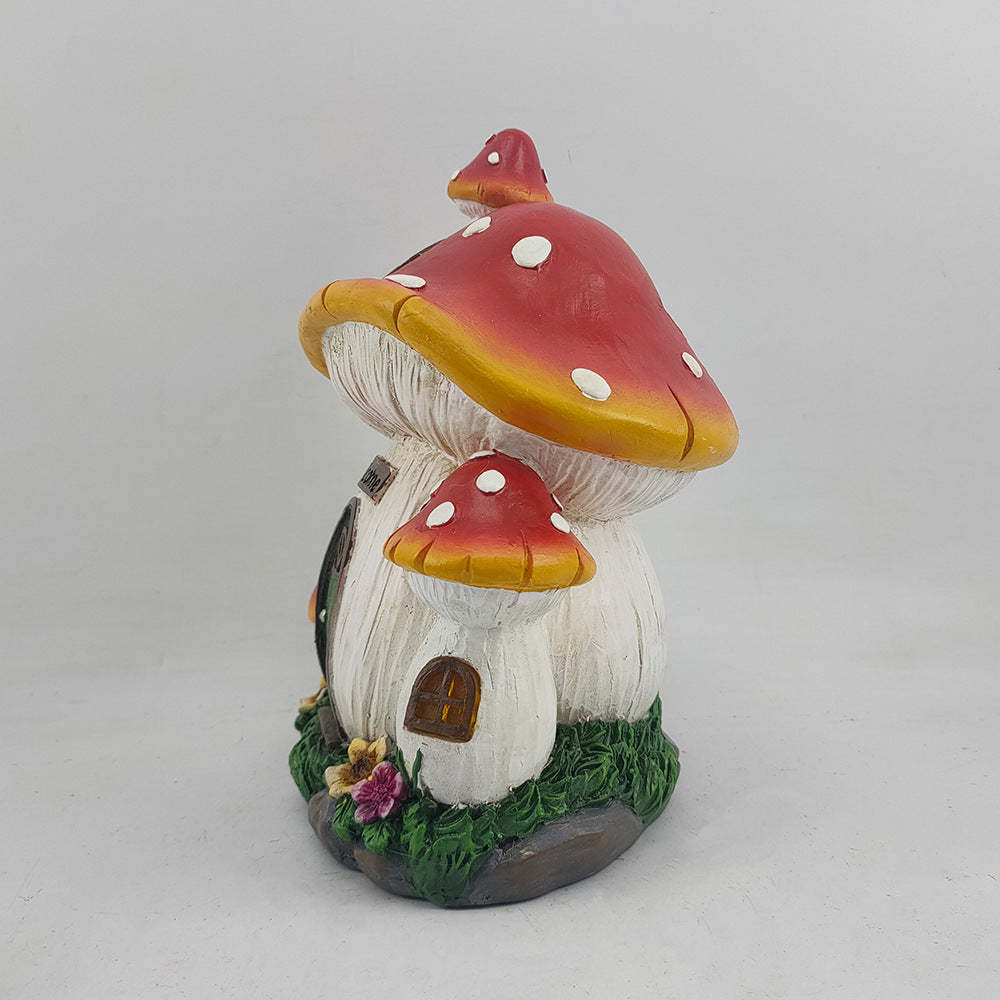 Garden Mushroom House Resin Decorations Courtyard Lawn Decoration Solar Energy, Garden gnomes, Lawn gnomes, Outdoor gnomes, Yard gnomes, Ceramic gnomes, Concrete gnomes, Resin gnomes, Funny gnomes, Classic gnomes, Cute gnomes, Gnome statues, Decorative gnomes, Fantasy gnomes, Hand-painted gnomes, Whimsical gnomes, Gnome figurines, Novelty gnomes, Gnome with wheelbarrow, Gnome with mushroom, Gnome with lantern,
