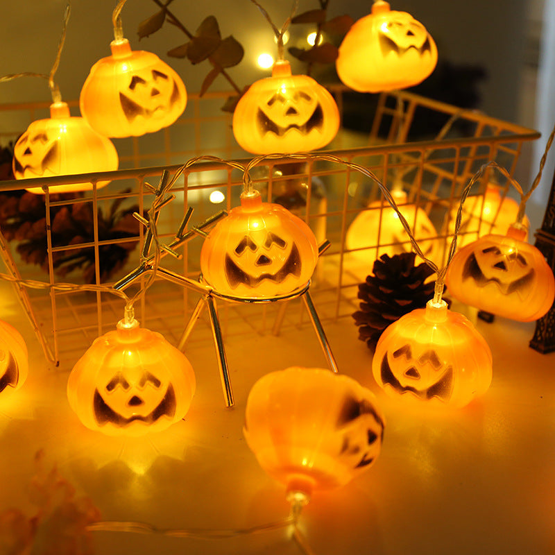 Halloween Ghost Festival Series Led Pumpkin Lamp, Halloween String Lights, Smiley face pumpkin 6.4*5.4cm, hooded pumpkin 5 * 7cm, hooded pumpkin 5*4.6cm, crystal pumpkin 2.5*3.5cm, small pumpkin 4.3 * 3.2cm