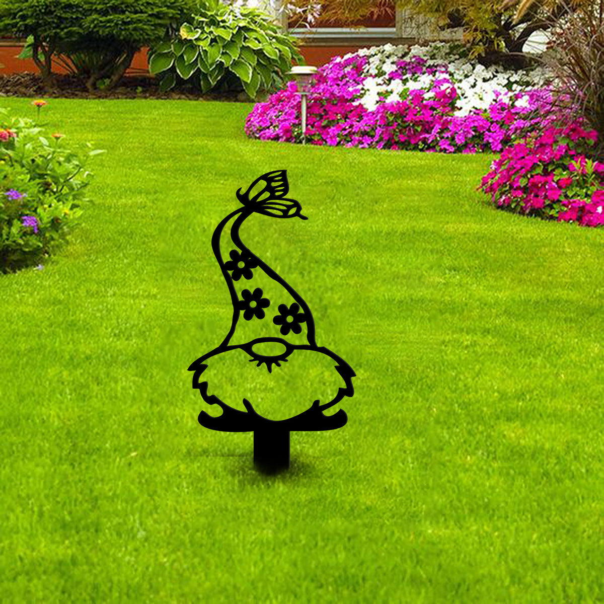 Christmas Faceless Elderly Creative Silhouette Hollow Cartoon Floor Outlet Decoration Landscape Villa Garden Metal Simulation