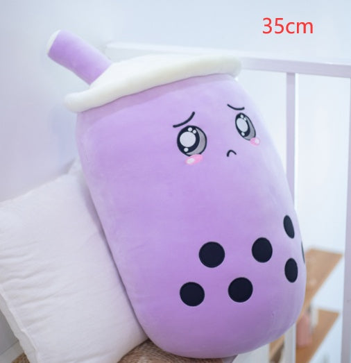 Cute Fruit Drink Plush Soft Strawberry Milk Tea Stuffed Animals