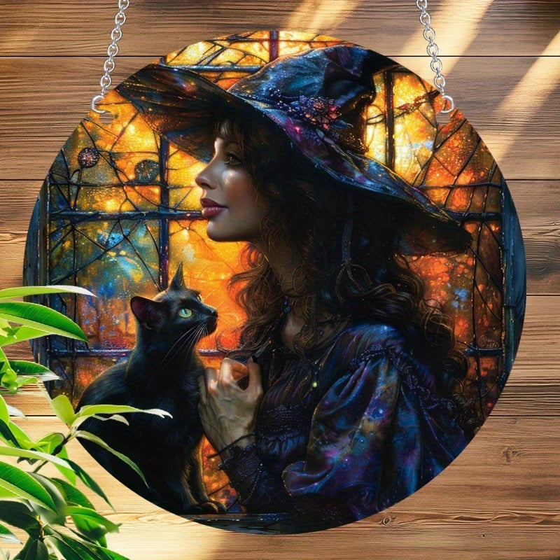 Acrylic Halloween Witch Pendant Color Disc Wall Decorations, Pumpkin lanterns, Jack o Lanterns, Halloween Lights, Halloween Decoration Ornaments, Halloween inflatables, carved pumpkins, Halloween wreaths, Halloween Candles, and animatronics Halloween.
