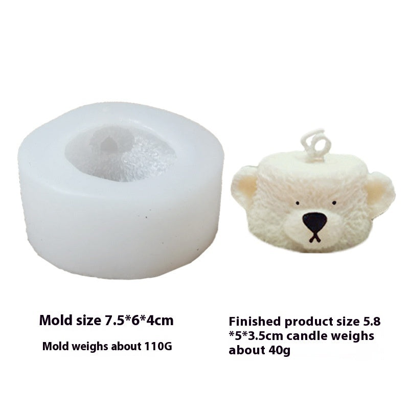 Toast Bread Bear Sandwich Biscuit Aromatherapy Candle Mould