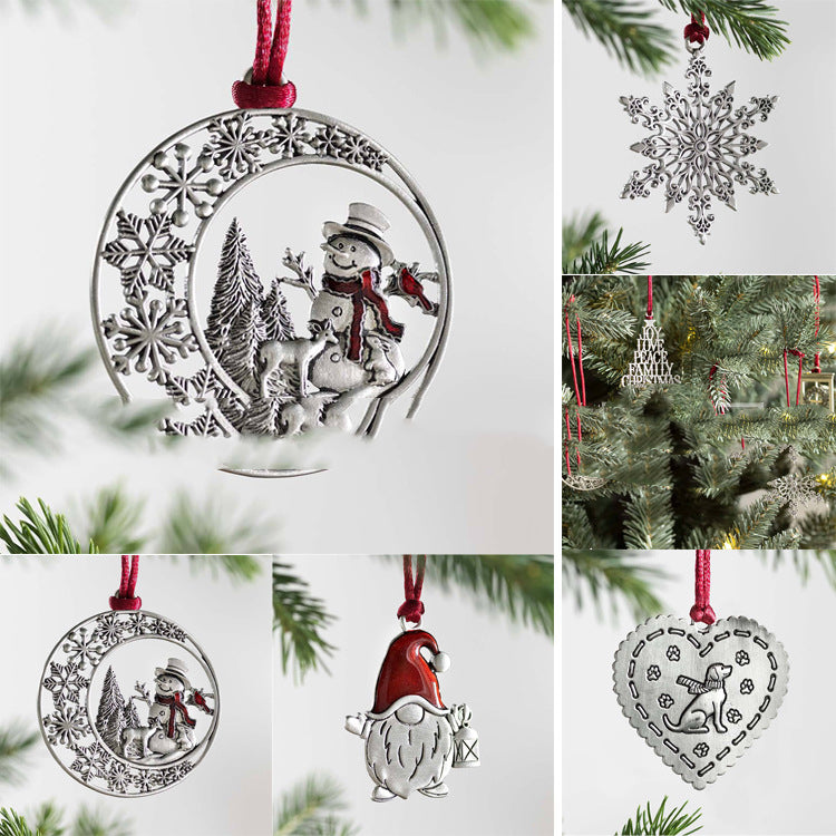 Christmas Pure Tin Christmas Tree Ornaments