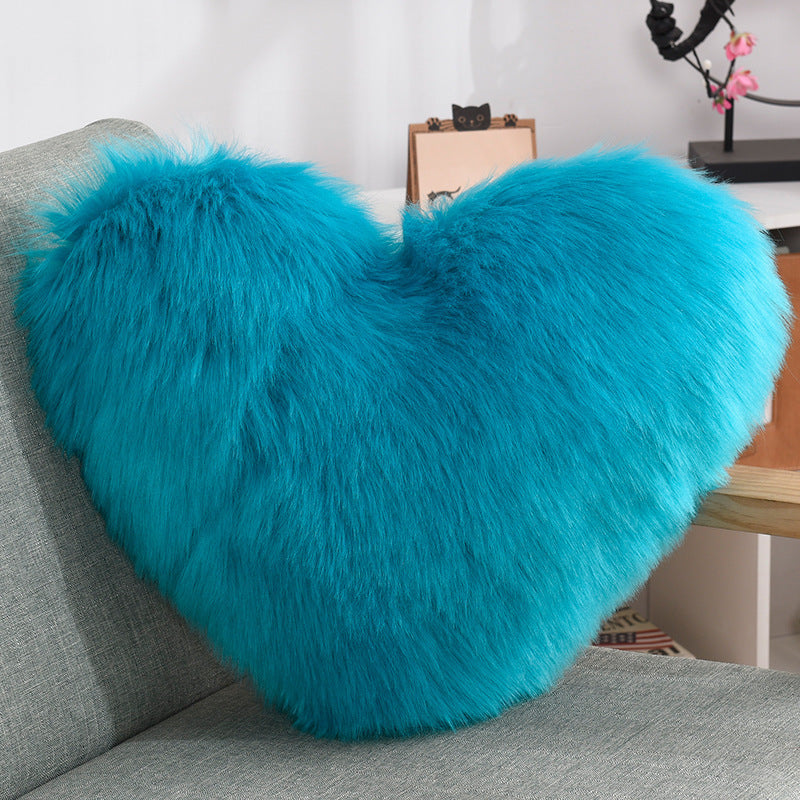 Throw Pillows Heart Shape Long Plush Fluffy Shaggy Cushion Cover Sofa Cushions Decorative Pillow Covers Pillowcase White, valentines day, shop valentine's day deals, valentines, valentine's day gifts, valentine day, valentines day gifts, valentines day decor, Decognomes,  valentine decoration, valentines day decoratio, valentine decor, valentines decor, valentines decorations
