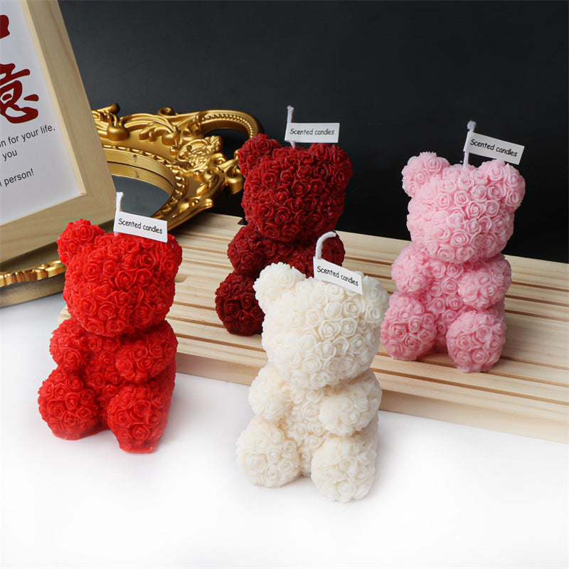 Animal Candle Soy Wax Animal Puppy Rabbit Fragrance, Teddy Bear Candle, Silicone Candle, Silicone Mold Candle