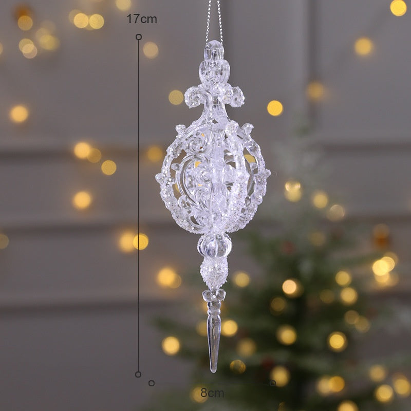 Snowflake Christmas Tree Decorations Three-dimensional Snowflake Pendant, Crystal Golden Christmas Tree, Crystal Snowflake String, Crystal Snowflake, Crystal Garland, Crystal Dragonfly, Crystal Ballet Girl, Crystal Pendant Diamond, Crystal Sunflower, Crystal Train, Crystal Crutch 3, Crystal Elk, Crystal Love Heart, Crystal Thorn Star-small Size, Crystal Thorn Star-large, Pointed Snowflake, Fishbone Snowflake