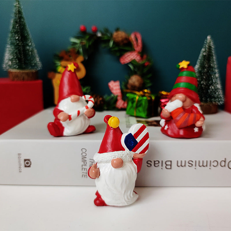 Resin Crafts Small Ornaments Creative Santa Claus