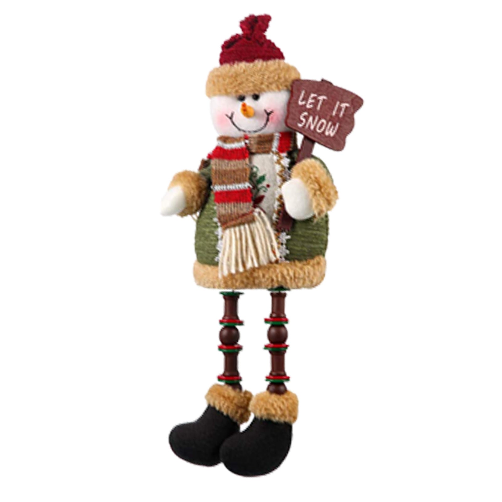 Christmas Old Man Snowman Elk Shape Baby Doll Ornaments