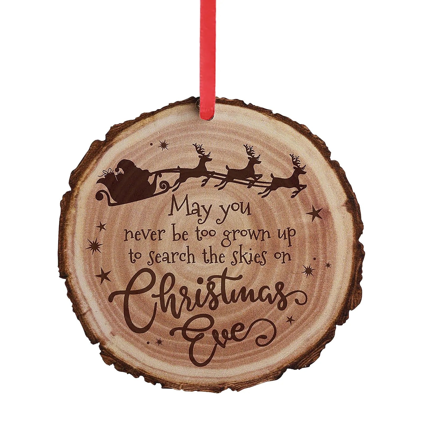 Cute Christmas Elk Printing Acrylic Pendant Christmas Tree Hanging Decoration