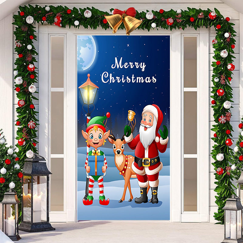 Christmas Festival Door Set Decorative Cloth, Christmas Decoration, Holiday Ornaments, Christmas Decoration Items, Christmas Outdoor Banner, Christmas festive banner