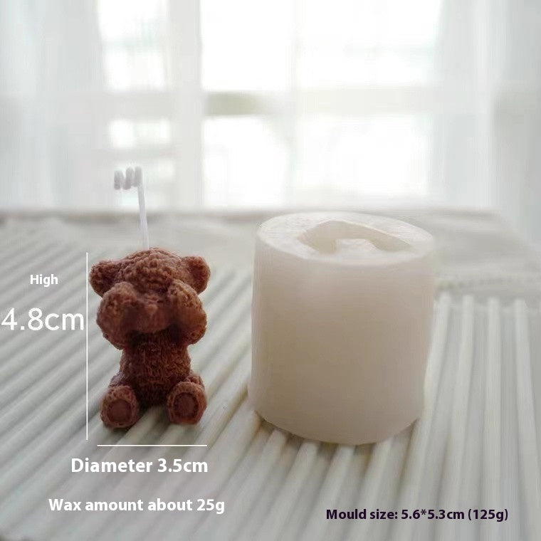 Bear Shape Aromatherapy Gypsum Decoration Mold, Silicone candle molds, Christmas tree candle molds, Halloween pumpkin candle molds, Easter egg candle molds, Animal candle molds, Sea creature candle molds, Fruit candle molds, Geometric candle molds, Abstract candle molds, DIY candle making molds,
