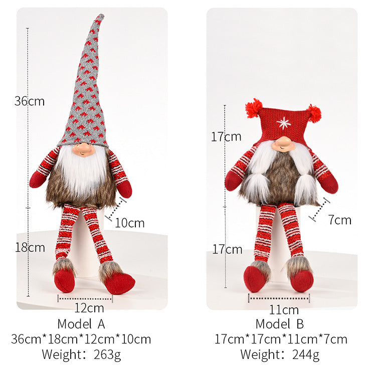 Christmas Decorations Christmas Hanging Legs Rudolf Faceless Doll Decoration